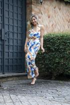 Macacão Feminina Longo Estampado com Decote Cruzado Casual Macacão Feminina Longo Estampado com Decote Cruzado Casual