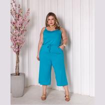 Macacão Feminino Alcinha Pantacourt Plus Size