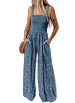 Macacão Feminino Azul Sem Mangas Dokotoo One Piece Macacão Feminino Azul Sem Mangas Dokotoo One Piece