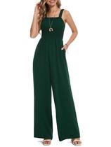 Macacão feminino casual solto Prettyleaf verde GG Macacão feminino casual solto Prettyleaf verde GG