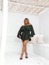 Macacão feminino curto manga flare cod2063