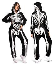 Macacão feminino de Halloween Skeleton para maternidade Tipsy Elves GG Macacão feminino de Halloween Skeleton para maternidade Tipsy Elves GG