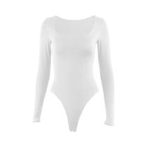 Macacão Feminino De Manga Longa Bodycon Com Decote Quadrado E Elástico Moda Y2K Para Festas De