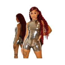 Macacão Feminino De Seda Sem Costas E Sem Mangas, Sexy, Brilhante E Elástico, Para O Verão, Estilo