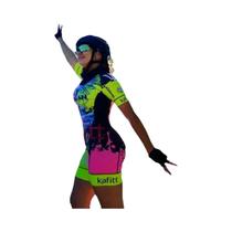 Macacão Feminino De Verão Com Manga Curta E Estampa De Macaco GEL20D KAFITT