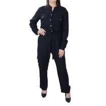 Macacão Feminino Esmeral Longo Preto - 36223 Macacão Feminino Esmeral Longo Preto - 36223