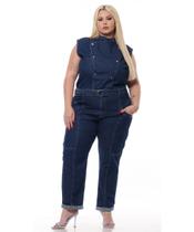 Macacão Feminino Jeans Plus Razon Jeans