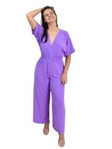 Macacão Feminino Longo Manga Morcego Flare Social Macacão Feminino Longo Manga Morcego Flare Social