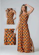 Macacão Feminino Longo Pantalona Fendas