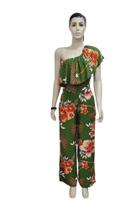 Macacão Feminino Longo Um Ombro Só Viscose