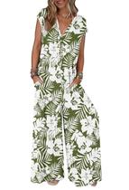 Macacão feminino MEROKEETY 2025 de manga curta verde