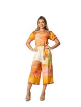 Macacão Feminino Pantacourt Com Manguinha