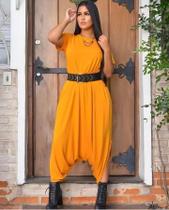 Macacão Feminino Pantacourt Plus Size Soltinho Moda Verão Saruel Feminina Moda Grande Macacão Feminino Lindo