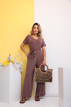 Macacão Feminino Pantalona com Cinto Macacão Feminino Pantalona com Cinto