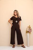Macacão Feminino Pantalona com Cinto Macacão Feminino Pantalona com Cinto