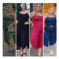 Macacão Feminino Plus Size Pantacourt Soltinho Preço Atacado