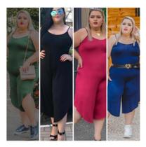 Macacão Feminino Plus Size Pantacourt Soltinho Preço Atacado