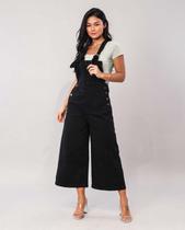 Macacão Feminino Preto Wide Leg 21085 Preto - Consciência