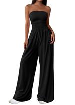 Macacão Feminino PRETTYGARDEN 2026 sem alça com Calça Pantalona Macacão Feminino PRETTYGARDEN 2026 sem alça com Calça Pantalona