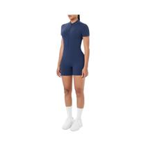 Macacão Feminino Sem Costas Com Recortes E Manga Curta, Com Zíper, Para Yoga E Academia, Peça Única Macacão Feminino Sem Costas Com Recortes E Manga Curta, Com Zíper, Para Yoga E Academia, Peça Única
