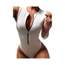 Macacão Feminino Sexy Sem Mangas Com Zíper, Moda Verão, Peça Única Macacão Feminino Sexy Sem Mangas Com Zíper, Moda Verão, Peça Única