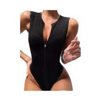 Macacão Feminino Sexy Sem Mangas Com Zíper, Moda Verão, Peça Única Macacão Feminino Sexy Sem Mangas Com Zíper, Moda Verão, Peça Única