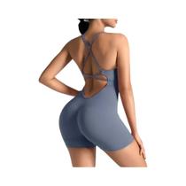 Macacão Feminino Slim-Fit Sem Costura Para Yoga, Secagem Rápida E Respirável, Ideal Para Academia,