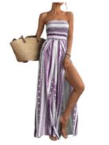 Macacão feminino SOLY HUX estampado boho com estampa boho, roxo Macacão feminino SOLY HUX estampado boho com estampa boho, roxo