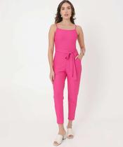 Macacão Feminino Textura Amarração Alças Finas Marisa-98076