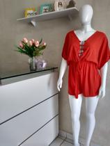 Macacão feminino vermelho