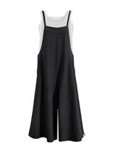 Macacão Feminino YESNO de Algodão Crepe com Pernas Largas Preto Macacão Feminino YESNO de Algodão Crepe com Pernas Largas Preto