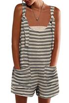 Macacão feminino Yousify cinza sem mangas com bolsos L