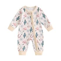 Macacão FIOMVA Western Baby Girl Cactus Highland Cow Print 0-3M