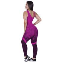 Macacão Fitness Feminino Degrade Recortes Um Ombro Com Bojo Orbis - Rosa, G