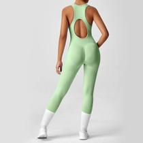 Macacão Fitness Feminino Sem Costura Com Controle De Abdômen E Efeito Bumbum De Pêssego, Modelo