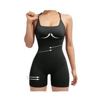 Macacão Fitness Feminino Sexy - Sem Costas, Ajustável e com Detalhe Cruzado