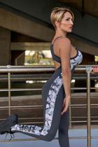 Macacão Fitness Vibe Skin Cinza Dynamite