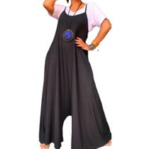 Macacão flare longo preto