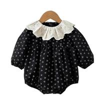 Macacão Floral De Manga Longa Para Bebê Menina 0-2 Anos, Roupa De Primavera Para Recém-Nascidos Macacão Floral De Manga Longa Para Bebê Menina 0-2 Anos, Roupa De Primavera Para Recém-Nascidos