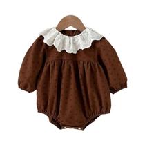 Macacão Floral De Manga Longa Para Bebê Menina 0-2 Anos, Roupa De Primavera Para Recém-Nascidos Macacão Floral De Manga Longa Para Bebê Menina 0-2 Anos, Roupa De Primavera Para Recém-Nascidos
