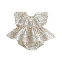 Macacão Floral De Verão Para Bebê Menina 0-24M, Macacão De Uma Peça Para Recém-Nascidos, Roupas