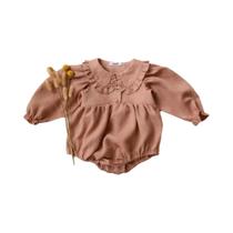 Macacão floral vintage para meninas, roupas de primavera para festa de casamento