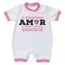 Macacão Fluminense Primeiro Amor Rosa - Torcida Baby