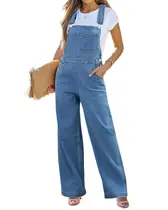 Macacão geral Vetinee Quiet Harbor para jeans femininos Macacão geral Vetinee Quiet Harbor para jeans femininos