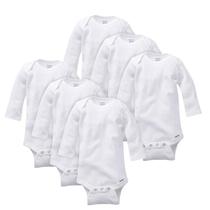Macacão Gerber Toddler unissex de manga comprida 4T branco