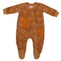 Macacão Gorette The Cat Com Pé Plush Love Capuccino Macacão Gorette The Cat Com Pé Plush Love Capuccino