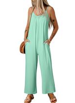 Macacão Happy Sailed Dressy Summer sem mangas verde para mulheres Macacão Happy Sailed Dressy Summer sem mangas verde para mulheres