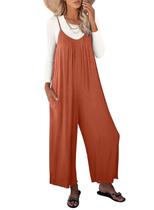 Macacão Happy Sailed Wide Leg Pants, macacão, laranja, XXL, feminino