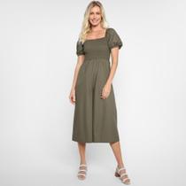 Macacão Hering Midi Manga Bufante Feminino