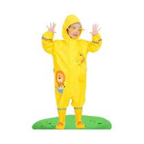 Macacão Impermeável Para Crianças Com Capuz, Estampa De Animais Em Cartoon, Capa De Chuva Para